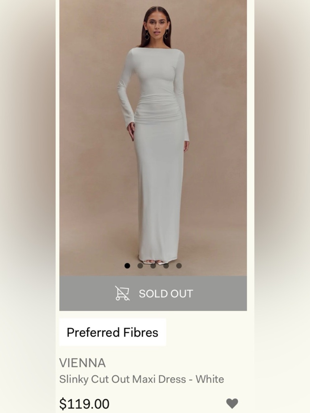 Meshki White Slinky Cut-Out Maxi Skirt
